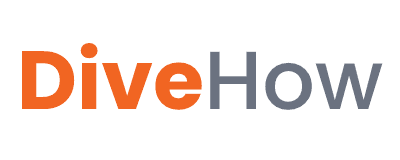 DiveHow logo — the DiveHow wordmark (Snorkeling & Dive Gear)